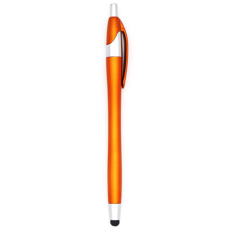 Touch screen plastic push rocket pen ballpoint pen